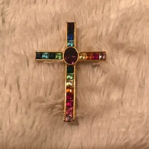3 for $10 Rainbow Cross Brooch / Pin